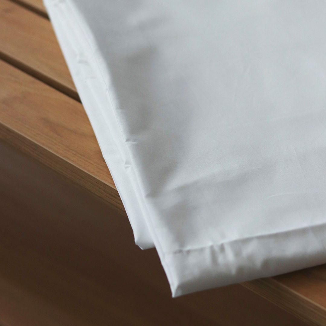 Drap plat blanc percale 100% coton Gamme Luxe neuf